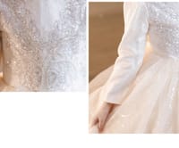 Imported ✨ Champagne Color Girls’ Runway Princess Dress – Tulle Performance Outfit_img_3