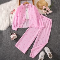 Imported 👕 Kids’ Autumn Striped Bow Shirt & Trousers Set – Long Sleeve Two-Piece Outfit_img_0