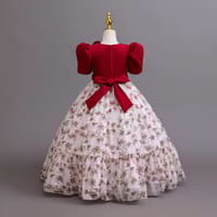 Imported 🌸 Girls’ Chiffon Floral Princess Dress – Catwalk & Party Outfit_img_3