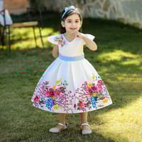 Imported🌹 Red Floral Princess Dress – Sleeveless EU/US Style for Girls_img_0