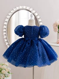 Imported 👑 Baby Girls’ Princess Wedding Dress – Mesh Puffy Flower Girl Outfit_img_1