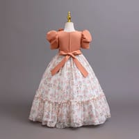 Imported 🌸 Girls’ Chiffon Floral Princess Dress – Catwalk & Party Outfit_img_5