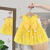 Imported 🍼 Baby Girls’ Summer Cartoon Dress – Sleeveless Korean Vest Style_img_0