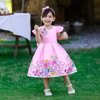 Imported🌹 Red Floral Princess Dress – Sleeveless EU/US Style for Girls_img_1