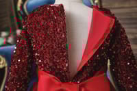 New style girls' evening dress, children's banquet dress, long-sleeved dress for middle and large children, sequined long dress for girls wholesale_img_3