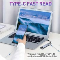 8-in-1 Type-C USB Hub Dock Bangladesh – High-Speed Dual Head Adapter for Laptop & PC with Network Card_img_4