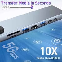 8-in-1 Type-C USB Hub Dock Bangladesh – High-Speed Dual Head Adapter for Laptop & PC with Network Card_img_6