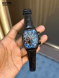 Franck Muller Quartz Chronograph Leather Belt (Black)_img_0