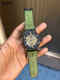 Hublot Belt Skeleton Dial Automatic Watch (Green)_img_0