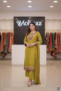 রেডিমেড জর্জেট ডলার এবং এমব্রয়ডারি কাজ করা থ্রী পিস_img_1