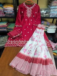 Readymade Embroidery Cotton Three Piece_img_5