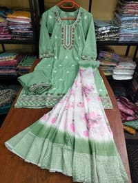 Readymade Embroidery Cotton Three Piece_img_3