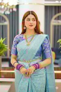 Silk Katan Saree with blause pcs_img_0