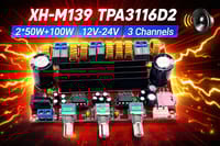XH-M139 TPA3116D2 2.1 Channel Sub-Woofer Amplifier1 2x50W + 1x100W DC12V-24V 10A SMPS_img_0