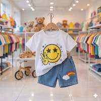 ✨Classic Comfort: Premium T-Shirt & Jeans pant Soft-StretchSet 👕✨_img_0