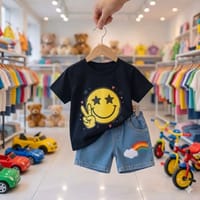 ✨Classic Comfort: Premium T-Shirt & Jeans pant Soft-StretchSet 👕✨_img_0