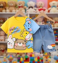 ✨Classic Comfort: Premium T-Shirt & Jeans pant Soft-StretchSet 👕✨_img_0