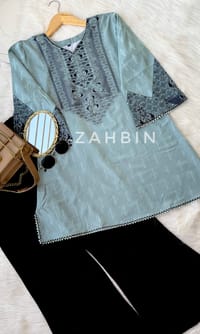 Sage Blue Kurti_img_1