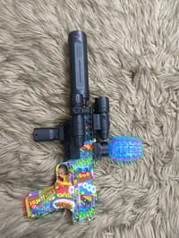 M1911 Electric Gel Ball Blaster Gun with Colorful Lights & Spray (7.4V Rechargeable)+ 1000 bullet -2 pack_img_0