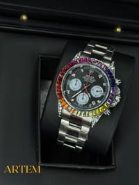 Rolex Cosmograph Daytona Rainbow Silver AA_img_0