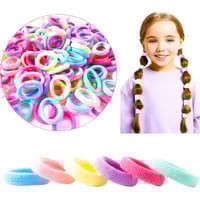 100Pcs ইলাস্টিক হেয়ার টাই, রঙিন চুলের রাবার ব্যান্ড_img_0