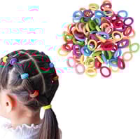 100Pcs ইলাস্টিক হেয়ার টাই, রঙিন চুলের রাবার ব্যান্ড_img_5