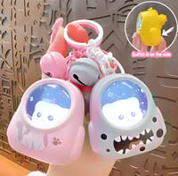 Astronaut cat book bag glowing night light keychain_img_3