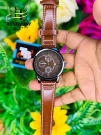 ⌚ CS Brown Classic Leather Watch_img_1