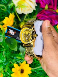 ⌚ Erix Gold Skeleton Automatic Watch_img_2