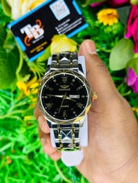 🖤 Luxury Black Dial Stainless Steel Watch_img_1