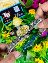 ⌚ Luxury Gold Dial Men’s Watch – Stainless Steel Elegance_img_2