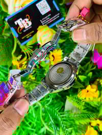 🖤 Luxury Black Dial Stainless Steel Watch_img_3