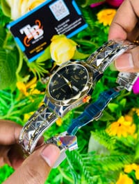 🖤 Luxury Black Dial Stainless Steel Watch_img_2