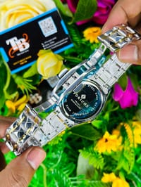 ⌚ Luxury Gold Dial Men’s Watch – Stainless Steel Elegance_img_3