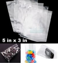 100 pcs 5" x 3" inch Clear Poly Bags Packaging Material Flat Open Top Plastic Packaging Packing 5in x 3in_img_0