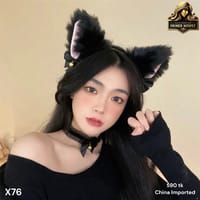 Black Cat Ear Headband with Bell Choker Set – Cute Cosplay & Kawaii Anime Accessories for Women._img_0