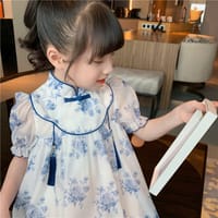 Kids Girls Summer Chinese Traditional Style Party Dress (2–7 Years)_img_1