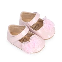 Baby Girl Floral Patent Leather Anti-Slip Sole Party Shoe (0 to 15 months)_img_2