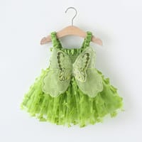 Baby Girl Butterfly Wings Fairy Sleeveless Pleated Lace Summer Dress (6 months to 3 years)_img_4