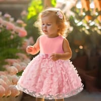 Baby Girls Butterfly Tulle Party Dress – Sleeveless Bowknot Pageant Gown (0–24 Months)_img_1