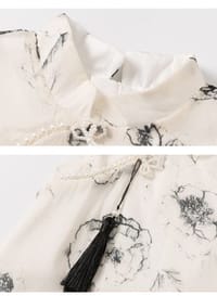 Kids Girls Summer Elegant Floral Cheongsam Style Chinese Princess Dress (1 to 6 years)_img_4