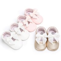 Baby Girls Bow Soft Sole Prewalker Party Shoes (0 to 12 months)_img_0