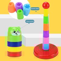 Kids 3-in-1 Colorful Ring Toss Game & Stacking Toy | Learning & Skill Development Toy for Toddlers_img_3