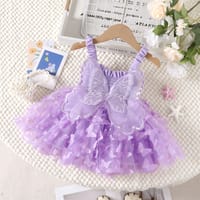 Baby Girl Butterfly Wings Fairy Sleeveless Pleated Lace Summer Dress (6 months to 3 years)_img_7