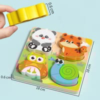4-in-1 3D Wooden Puzzle Board for Kids – Educational Animal & Vehicle Shape Matching Toy_img_3