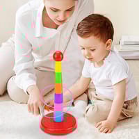 Kids 3-in-1 Colorful Ring Toss Game & Stacking Toy | Learning & Skill Development Toy for Toddlers_img_1