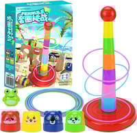 Kids 3-in-1 Colorful Ring Toss Game & Stacking Toy | Learning & Skill Development Toy for Toddlers_img_0