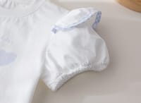 Baby Girl Bunny Print Top & Blue Check Shorts Set (1 to 6 years)_img_4