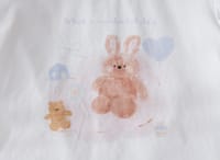 Baby Girl Bunny Print Top & Blue Check Shorts Set (1 to 6 years)_img_5