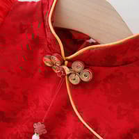 Baby Girl Elegant Traditional Style Red Party Dress (6 months to 3 years)_img_4